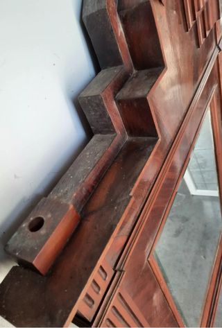 Specchio da comò vintage da restaurare legno