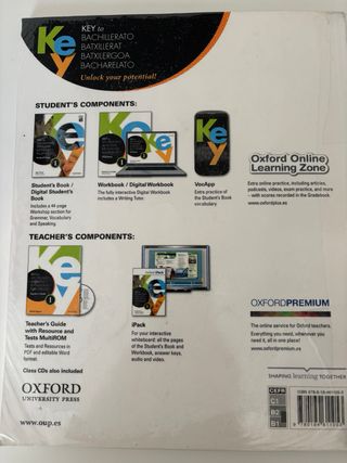 Libro Ingles 1 Bach. Key to Bachillerato. Oxford