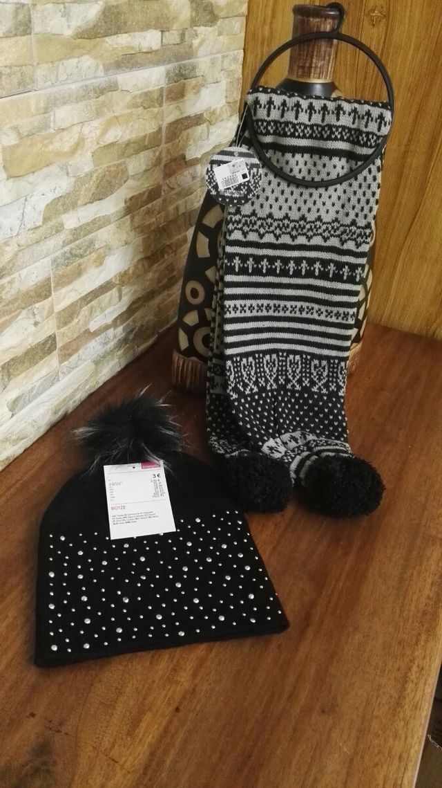 LOTE GORRO Y BUFANDA NUEVO CON ETIQUETA !!!