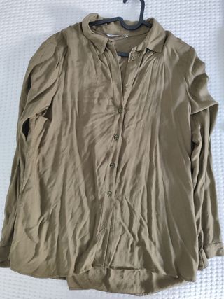 Camisa verde militar mujer