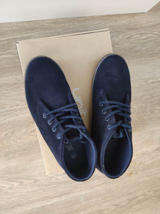 Zapatos 100% piel azul marino adolescente niño