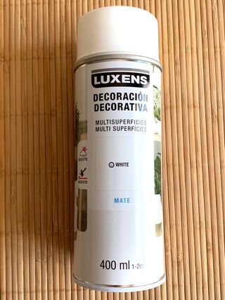 Bote spray decorativo Blanco Mate LUXENS