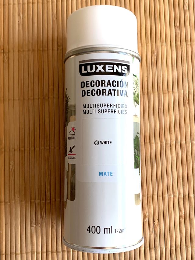 Bote spray decorativo Blanco Mate LUXENS