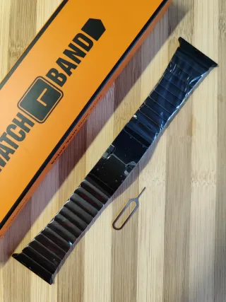 Cinturino Nero acciaio per Apple watch Ultra 3-2-1