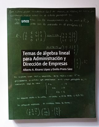 Temas de Álgebra Lineal para ADE. Libro UNED