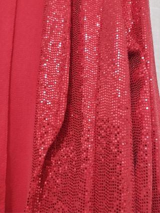 Chaqueta blazar lentejuelas rojo burdeos