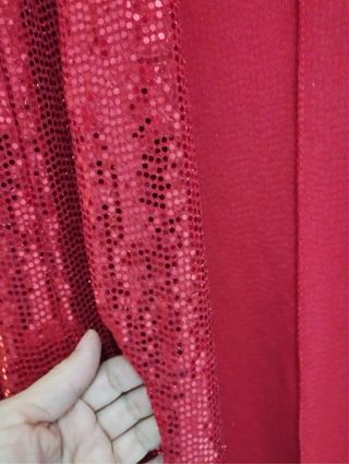 Chaqueta blazar lentejuelas rojo burdeos