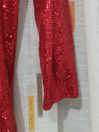 Chaqueta blazar lentejuelas rojo burdeos