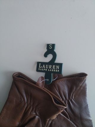 Guantes de piel cuero Ralph Lauren