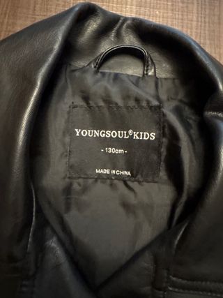 Cazadora polipiel niña