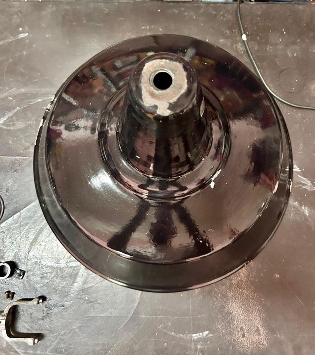 Lampada a sospensione industriale vintage anni 50