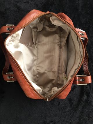 Bolso piel marron