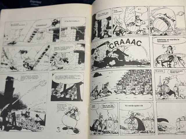 comic Asterix y Obelix Central nuclear de 1981.