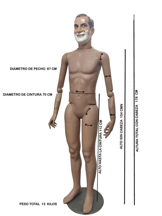 Manichino vintage. Manichino antico. Rasato