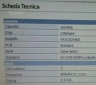 Memoria Ram 2 GB