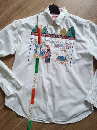 Camicia donna vintage,con ricamo