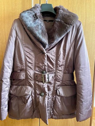 Chaquetón de mujer cuello de piel