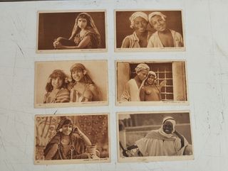 Lotto 6 cartoline nella Libia Italiana bianco nero