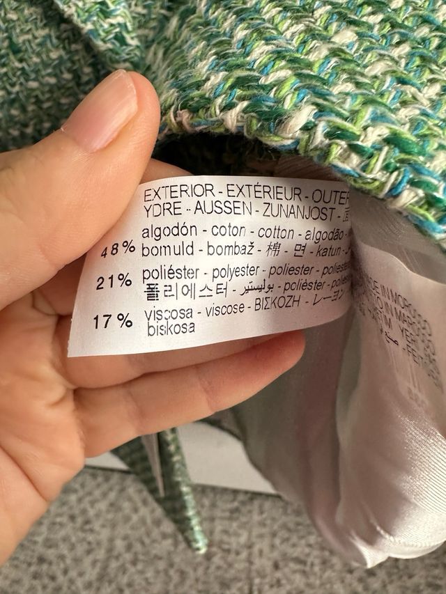 Blazer verde de Zara