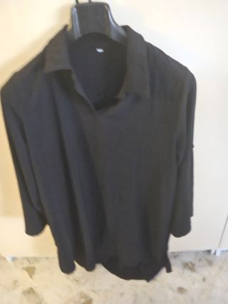 3 camicie lunghe donna color nero e verde bordeax