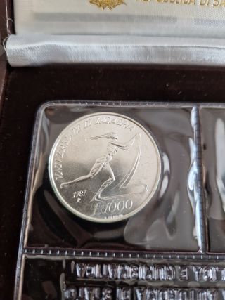 Monete dittico argento San Marino 1987
