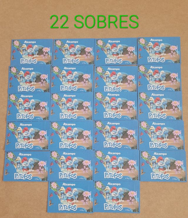 22 Sobres "Los Pitufos cuidando el Planeta"
