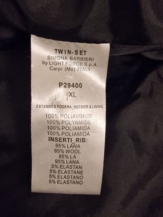 Piumino lungo donna nero twin-set tg XL