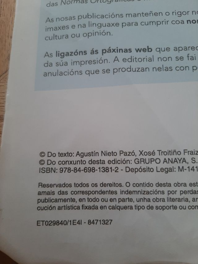 Libro Lengua Gallega