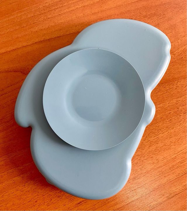 Set plato - bol - vaso silicona bebé