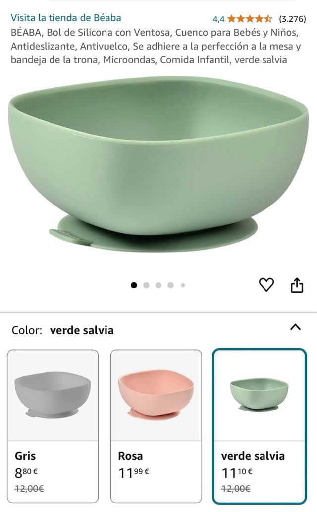 Set plato - bol - vaso silicona bebé