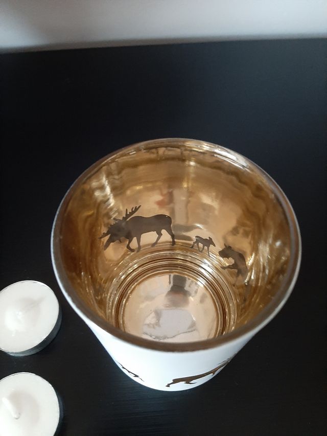 Portavelas navideño