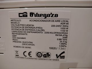 Aire acondicionado portátil con mando
