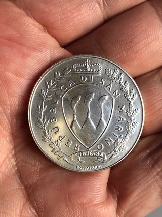 San Marino 5 Euros Plata