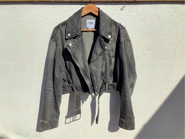 Chaqueta cazadora tejana corta Zara