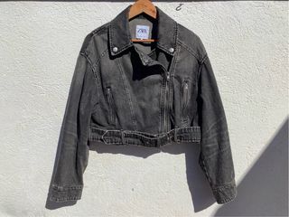 Chaqueta cazadora tejana corta Zara