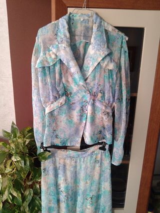 Conjunto falda camisa mujer 