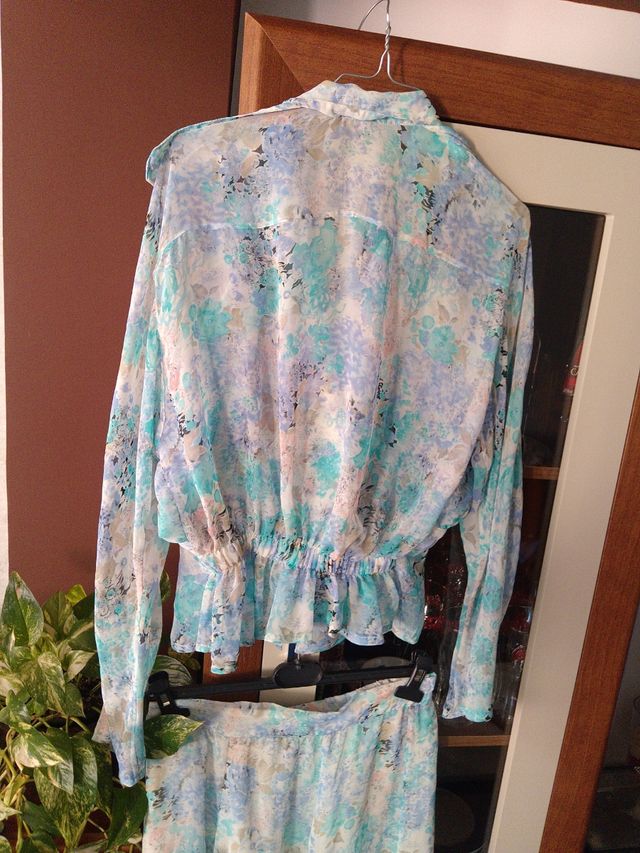 Conjunto falda camisa mujer