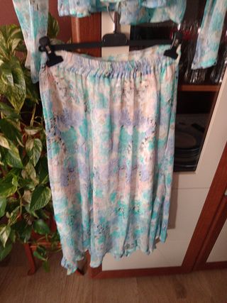 Conjunto falda camisa mujer 