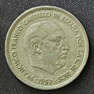 25 Pesetas Franco 1957 Estrella 68