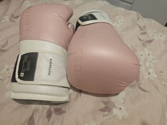 Guantes rosas boxeo