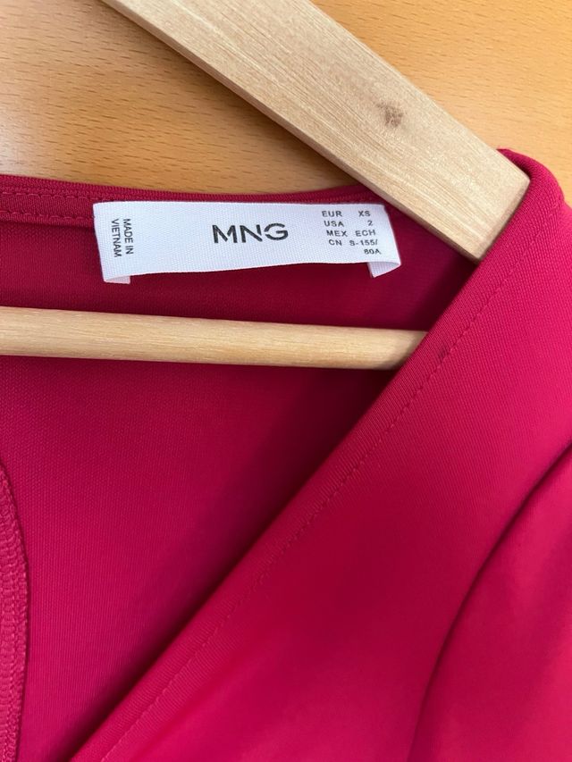 Vestido largo abertura Mango