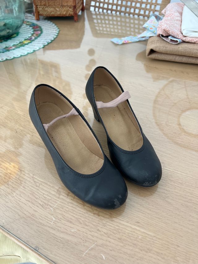 tacones niña flamenco negros 31