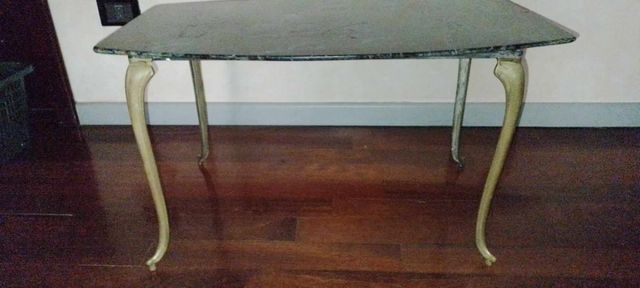 Tavolino marmo e ottone anni 50