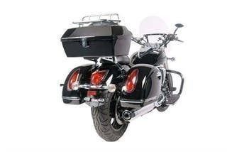 Baúl rígido moto custom NEGRO MATE KAWASAKI HONDA