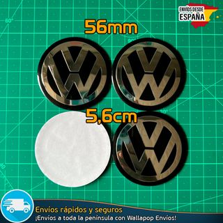 X4 Emblemas Volkswagen 56mm Pegatinas Tapacubos