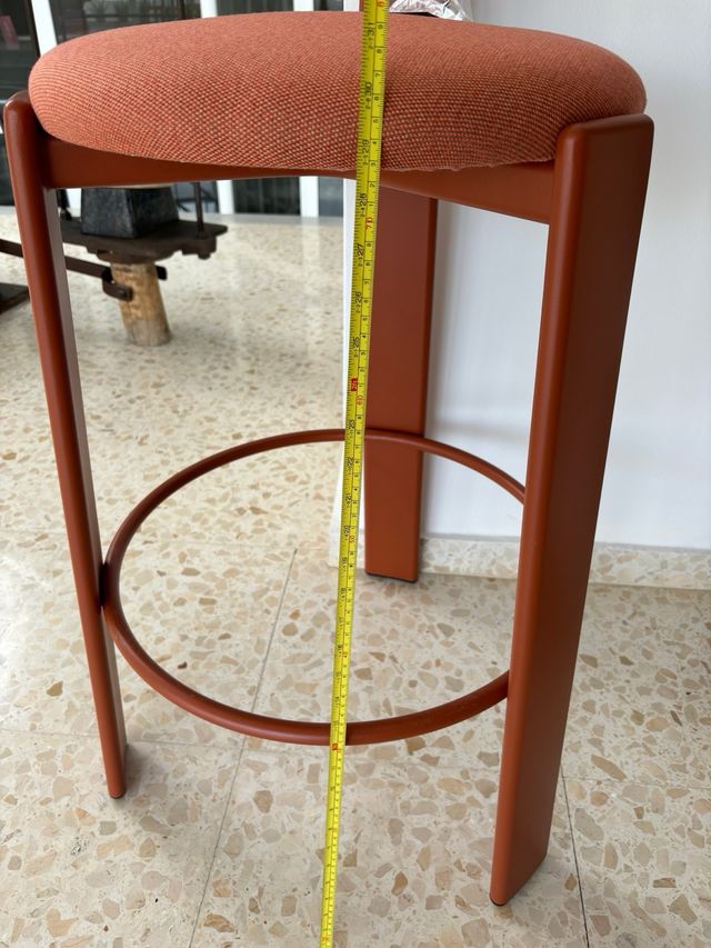 Taburete Diseño Point anaranjado-rojo