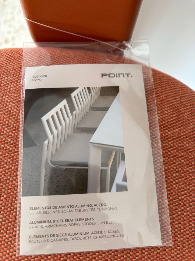 Taburete Diseño Point anaranjado-rojo