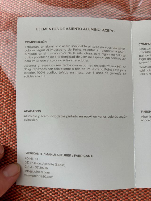 Taburete Diseño Point anaranjado-rojo