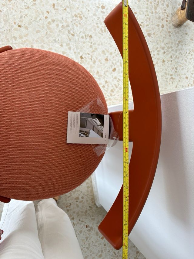 Taburete Diseño Point anaranjado-rojo