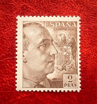 Sello 2 Ptas General Franco 1949 Una Grande Libre